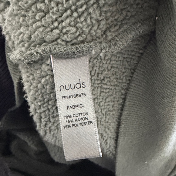 Nuuds Vintage Fleece Hoodie Sz Medium Agave Green - Picture 7 of 8